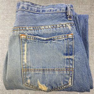 Old Navy Vintage Straight Cut Jeans Size 31 Distressed Blue Pre-owned